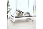 Dog Bed White 1055x755x28 Cm Solid Pine Wood Dog Bed White 1055x755x28 Cm Solid Pine Wood