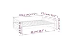 Dog Bed White 1055x755x28 Cm Solid Pine Wood Dog Bed White 1055x755x28 Cm Solid Pine Wood