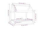 Dog Bed White 81x60x70 Cm Solid Wood Pine Dog Bed White 81x60x70 Cm Solid Wood Pine