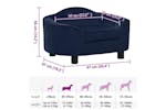 Dog Sofa Blue 67x47x36 Cm Plush Dog Sofa Blue 67x47x36 Cm Plush