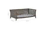 Dog Basket With Cushion Grey 90x54x35 Cm Natural Willow Dog Basket With Cushion Grey 90x54x35 Cm Natural Willow