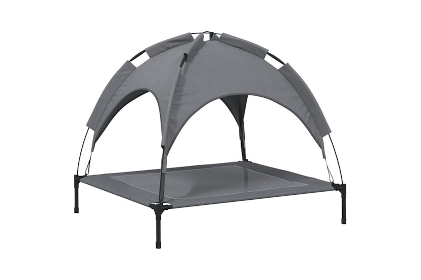 Dog Bed With Canopy Anthracite Oxford Fabric And Steel Dog Bed With Canopy Anthracite Oxford Fabric And Steel