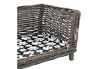 Dog Basket With Cushion Grey 50x33x30 Cm Natural Willow Dog Basket With Cushion Grey 50x33x30 Cm Natural Willow