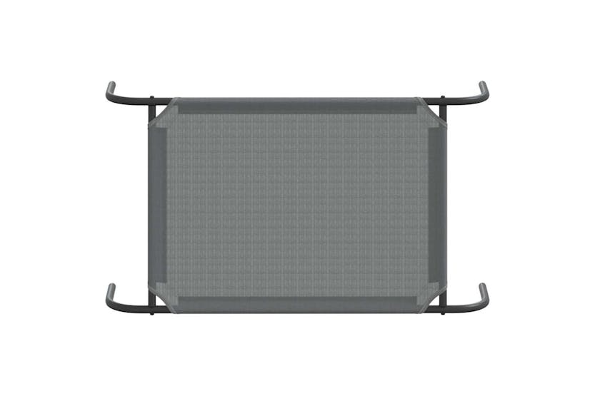 Elevated Dog Bed Grey 90x50x20 Cm Textilene And Steel Elevated Dog Bed Grey 90x50x20 Cm Textilene And Steel
