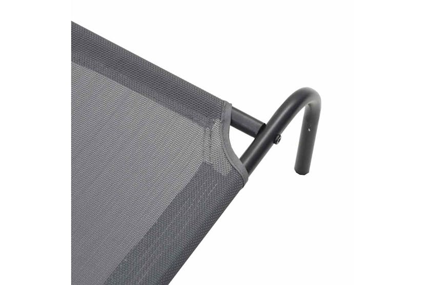 Elevated Dog Bed Grey 90x50x20 Cm Textilene And Steel Elevated Dog Bed Grey 90x50x20 Cm Textilene And Steel