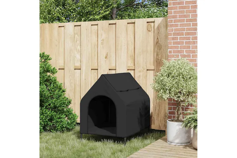 Dog House Black 90 X 65 X 85 Cm Oxford Fabric And Steel Dog House Black 90 X 65 X 85 Cm Oxford Fabric And Steel