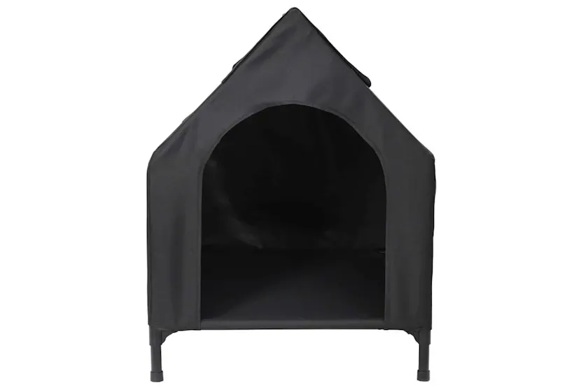 Dog House Black 110 X 75 X 1075 Cm Oxford Fabric And Steel Dog House Black 110 X 75 X 1075 Cm Oxford Fabric And Steel