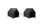Dog House Black 110 X 75 X 1075 Cm Oxford Fabric And Steel Dog House Black 110 X 75 X 1075 Cm Oxford Fabric And Steel