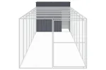 Dog House With Run Anthracite 214x865x181 Cm Galvanised Steel Dog House With Run Anthracite 214x865x181 Cm Galvanised Steel