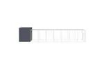 Dog House With Run Anthracite 214x865x181 Cm Galvanised Steel Dog House With Run Anthracite 214x865x181 Cm Galvanised Steel