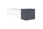 Dog House With Run Anthracite 214x865x181 Cm Galvanised Steel Dog House With Run Anthracite 214x865x181 Cm Galvanised Steel