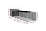 Dog House With Run Anthracite 214x865x181 Cm Galvanised Steel Dog House With Run Anthracite 214x865x181 Cm Galvanised Steel