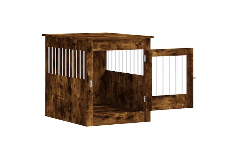 Dog Crate Furniture Smoked Oak 645x80x71 Cm Engineered Wood Dog Crate Furniture Smoked Oak 645x80x71 Cm Engineered Wood