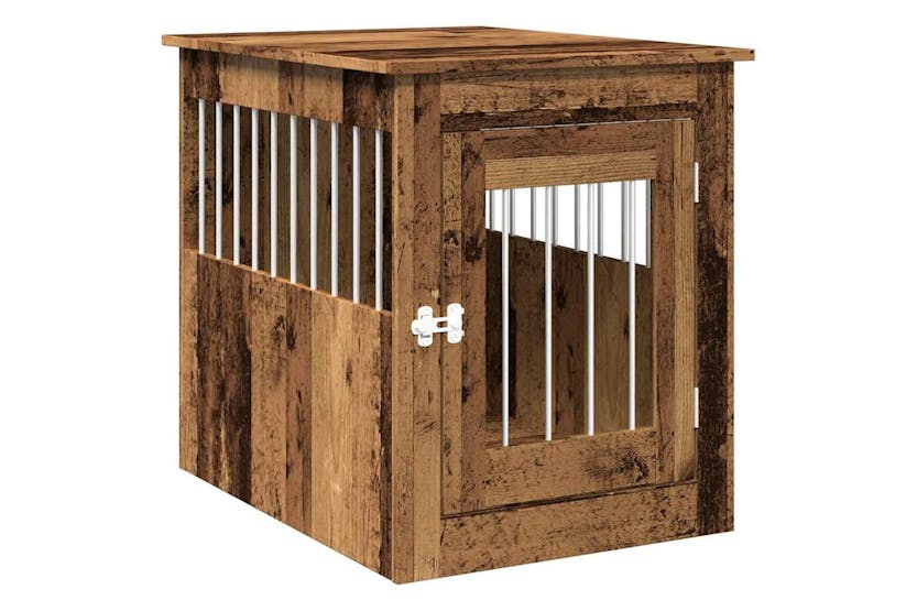 Dog Crate Furniture Old Wood 55x75x65 Cm Engineered Wood Dog Crate Furniture Old Wood 55x75x65 Cm Engineered Wood