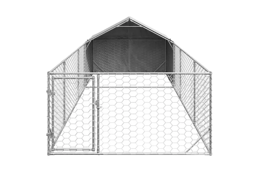 Outdoor Dog Kennel With Run 6x2x15 M Galvanised Steel Outdoor Dog Kennel With Run 6x2x15 M Galvanised Steel