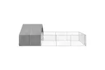 Outdoor Dog Kennel With Run 7x3x19 M Galvanised Steel Outdoor Dog Kennel With Run 7x3x19 M Galvanised Steel