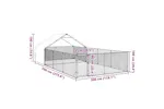 Outdoor Dog Kennel With Run 7x3x19 M Galvanised Steel Outdoor Dog Kennel With Run 7x3x19 M Galvanised Steel