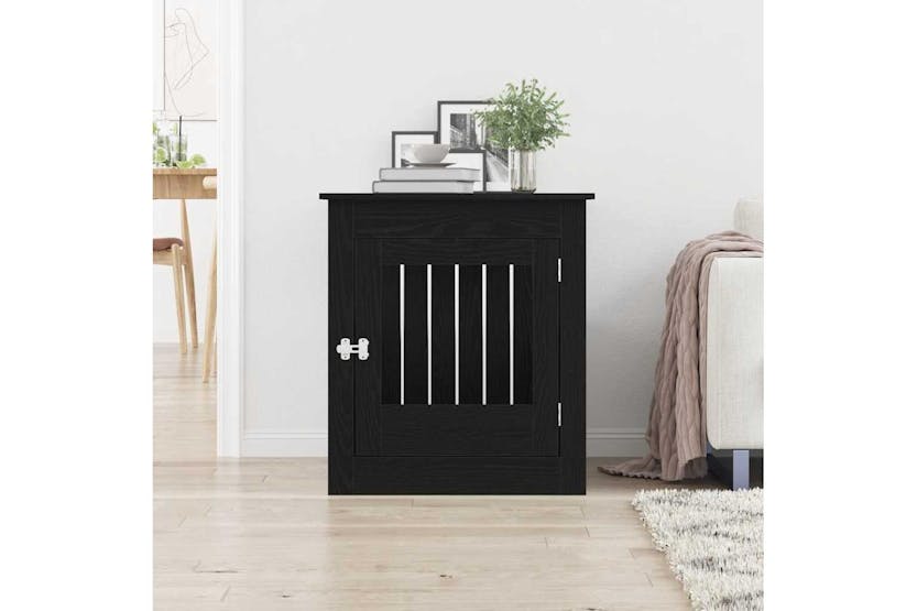 Dog Crate Furniture Black Oak 645x80x71 Cm Engineered Wood Dog Crate Furniture Black Oak 645x80x71 Cm Engineered Wood