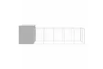 Dog House With Run Light Grey 214x661x181 Cm Galvanised Steel Dog House With Run Light Grey 214x661x181 Cm Galvanised Steel