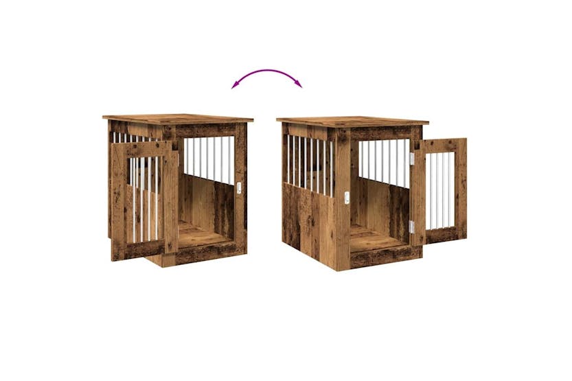 Dog Crate Furniture Old Wood 45x62x59 Cm Engineered Wood Dog Crate Furniture Old Wood 45x62x59 Cm Engineered Wood