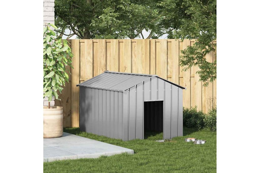 Dog House With Roof 113x153x101 Cm Galvanised Steel Dog House With Roof 113x153x101 Cm Galvanised Steel