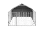 Outdoor Dog Kennel With Run 4x2x15 M Galvanised Steel Outdoor Dog Kennel With Run 4x2x15 M Galvanised Steel