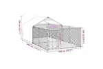 Outdoor Dog Kennel With Run 4x2x15 M Galvanised Steel Outdoor Dog Kennel With Run 4x2x15 M Galvanised Steel