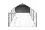 Outdoor Dog Kennel With Run 7x2x15 M Galvanised Steel Outdoor Dog Kennel With Run 7x2x15 M Galvanised Steel