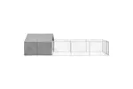 Outdoor Dog Kennel With Run 7x2x15 M Galvanised Steel Outdoor Dog Kennel With Run 7x2x15 M Galvanised Steel