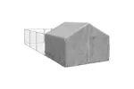Outdoor Dog Kennel With Run 7x2x15 M Galvanised Steel Outdoor Dog Kennel With Run 7x2x15 M Galvanised Steel
