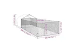Outdoor Dog Kennel With Run 7x2x15 M Galvanised Steel Outdoor Dog Kennel With Run 7x2x15 M Galvanised Steel