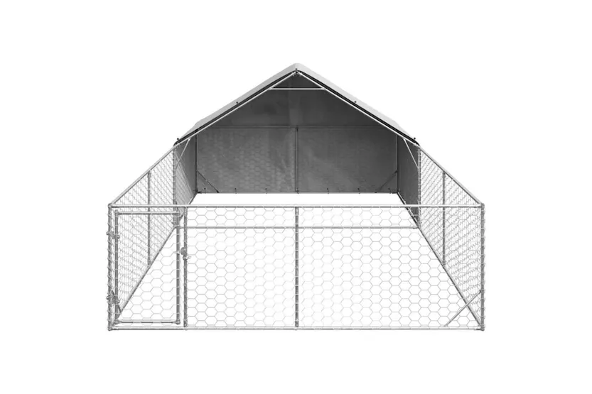 Outdoor Dog Kennel With Run 6x3x19 M Galvanised Steel Outdoor Dog Kennel With Run 6x3x19 M Galvanised Steel