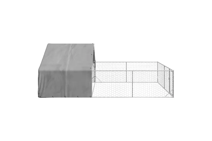 Outdoor Dog Kennel With Run 6x3x19 M Galvanised Steel Outdoor Dog Kennel With Run 6x3x19 M Galvanised Steel
