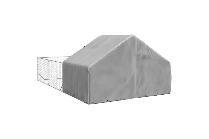 Outdoor Dog Kennel With Run 6x3x19 M Galvanised Steel Outdoor Dog Kennel With Run 6x3x19 M Galvanised Steel