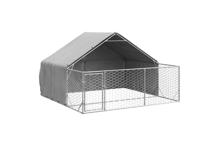 Outdoor Dog Kennel With Run 3x3x19 M Galvanised Steel Outdoor Dog Kennel With Run 3x3x19 M Galvanised Steel