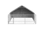 Outdoor Dog Kennel With Run 3x3x19 M Galvanised Steel Outdoor Dog Kennel With Run 3x3x19 M Galvanised Steel