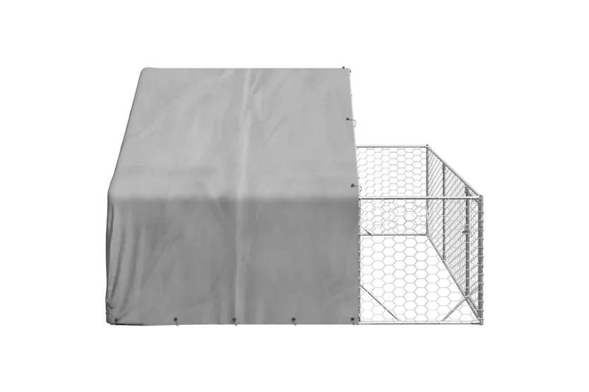 Outdoor Dog Kennel With Run 3x3x19 M Galvanised Steel Outdoor Dog Kennel With Run 3x3x19 M Galvanised Steel