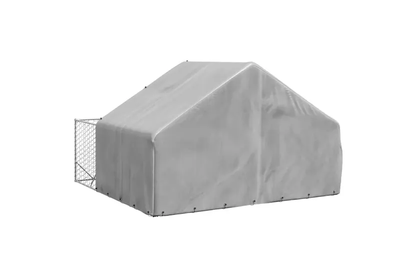 Outdoor Dog Kennel With Run 3x3x19 M Galvanised Steel Outdoor Dog Kennel With Run 3x3x19 M Galvanised Steel