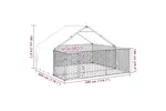 Outdoor Dog Kennel With Run 3x3x19 M Galvanised Steel Outdoor Dog Kennel With Run 3x3x19 M Galvanised Steel