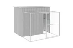 Dog House With Run Light Grey 214x253x181 Cm Galvanised Steel Dog House With Run Light Grey 214x253x181 Cm Galvanised Steel