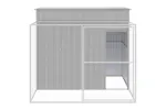 Dog House With Run Light Grey 214x253x181 Cm Galvanised Steel Dog House With Run Light Grey 214x253x181 Cm Galvanised Steel