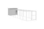 Dog House With Run Light Grey 214x865x181 Cm Galvanised Steel Dog House With Run Light Grey 214x865x181 Cm Galvanised Steel