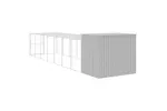 Dog House With Run Light Grey 214x865x181 Cm Galvanised Steel Dog House With Run Light Grey 214x865x181 Cm Galvanised Steel
