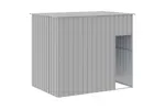 Dog House With Run Light Grey 214x865x181 Cm Galvanised Steel Dog House With Run Light Grey 214x865x181 Cm Galvanised Steel
