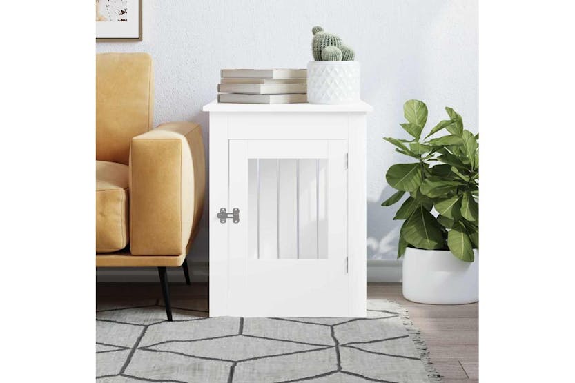 Dog Crate Furniture White 55x80x68 Cm Engineered Wood Dog Crate Furniture White 55x80x68 Cm Engineered Wood