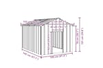Dog House With Roof 113x153x101 Cm Galvanised Steel Dog House With Roof 113x153x101 Cm Galvanised Steel