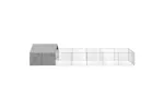 Outdoor Dog Kennel With Run 8x2x15 M Galvanised Steel Outdoor Dog Kennel With Run 8x2x15 M Galvanised Steel