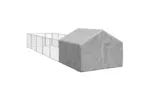 Outdoor Dog Kennel With Run 8x2x15 M Galvanised Steel Outdoor Dog Kennel With Run 8x2x15 M Galvanised Steel