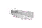 Outdoor Dog Kennel With Run 8x2x15 M Galvanised Steel Outdoor Dog Kennel With Run 8x2x15 M Galvanised Steel