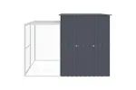 Dog House With Run Anthracite 214x253x181 Cm Galvanised Steel Dog House With Run Anthracite 214x253x181 Cm Galvanised Steel